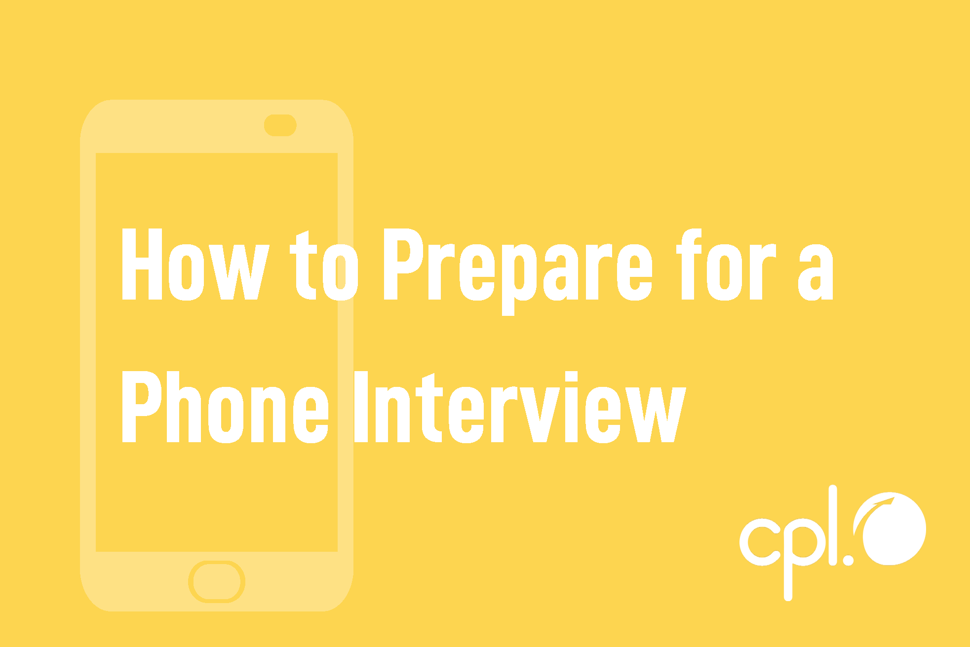 How to prepare for a phone interview graphic.
